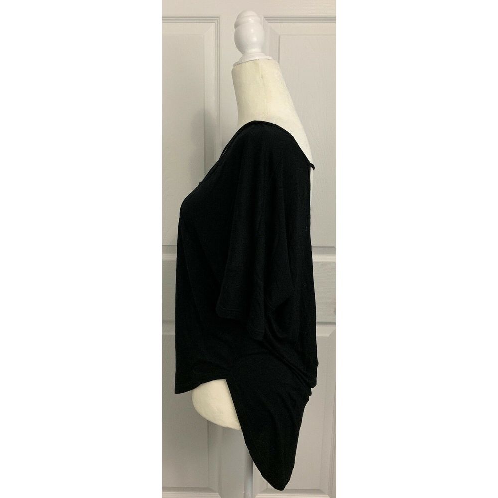 Lush Super Soft Lace Back Black Tee Shirt Sz XS - Picture 4 of 6